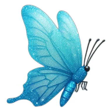 glitter ice butterfly sticker
