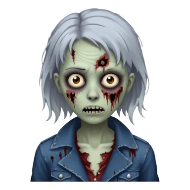 parisian zombie french girl sticker