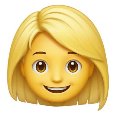 A circle happy emoji with hair dye foils sticker