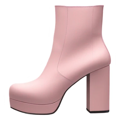 Pale pink platform heeled boots sticker