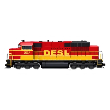 Diesel Locomotive - EMD SD70 (Model Year: 2021) (Iconic colour: Red and yellow) sticker