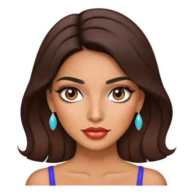 pretty latina baddie with makeup sticker