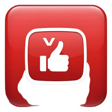 Classic red youtube logo button sticker