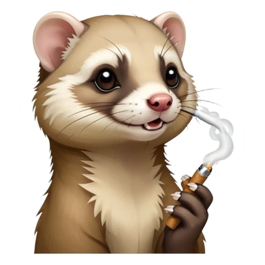 Ferret smoking a joint  sticker