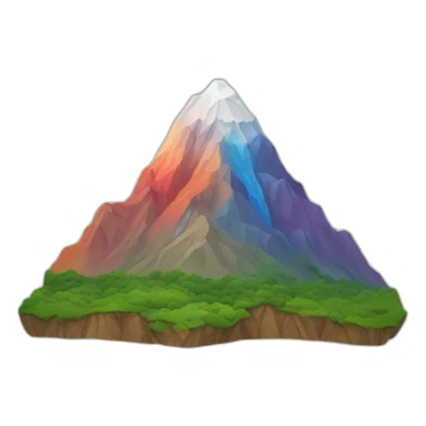 Mountain With colors autism puzzle sticker