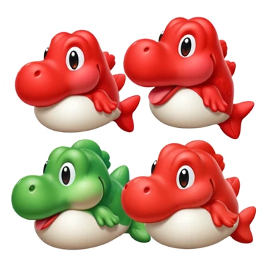 yoshi vers cute plus mignon comme la troisième image mais avec un coco rouge et blanc sticker