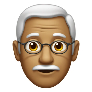 Old man with a eggplant on his cheek sticker