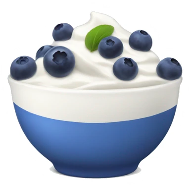 yogurt and blueberries bowl sticker