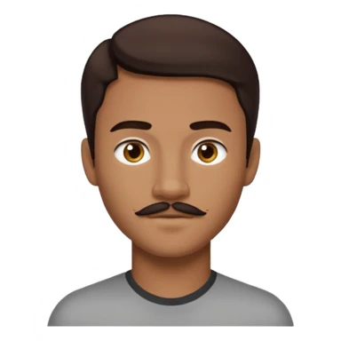 Josh Levi (b.1998) with dark brown hair and thin mustache  sticker