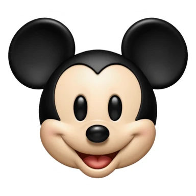mickey mouse head black sticker