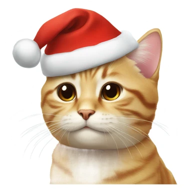 Christmas hat on a cat cute  sticker