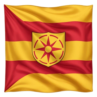 Bandiera della catalunya dimensione 64x64 sticker