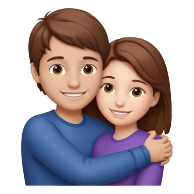 Boy and girl hugging each other in love sticker