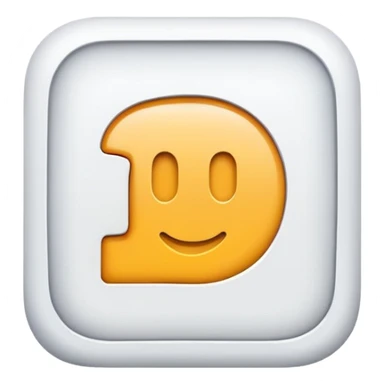 a white rounded square with a number 1 sticker