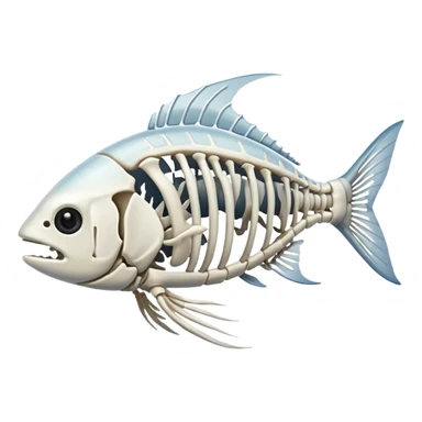 fish skeleton sticker