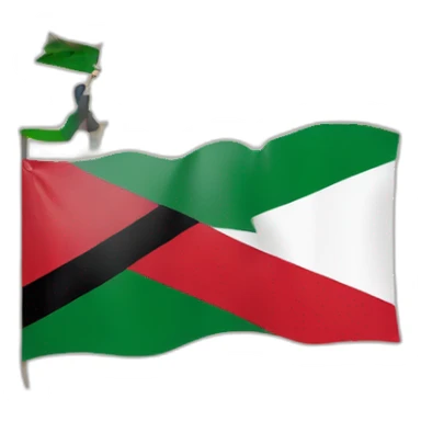 Joe Biden holding Palestine flag sticker