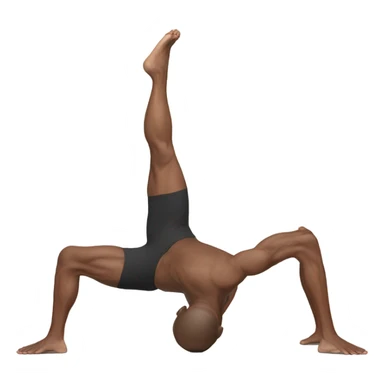Back bend yoga white male  sticker
