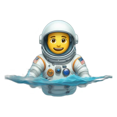 Astronaute qui nage dans l'eau sticker