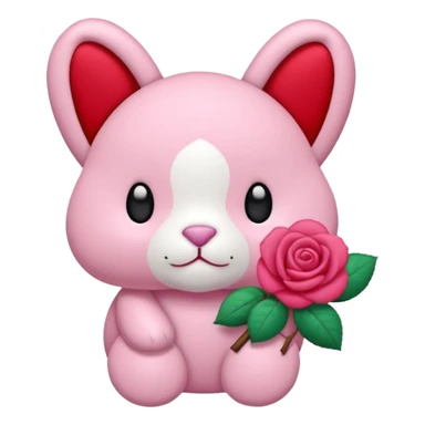 Labubu rose barette sticker