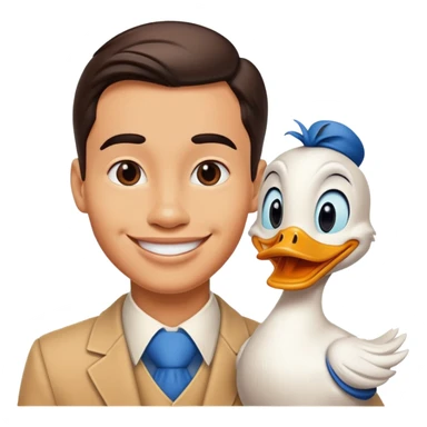 Human with donald duck sticker