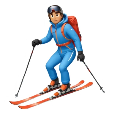Man Skiing Background Matterhorn sticker