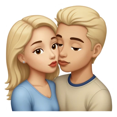 Kissing my love sticker