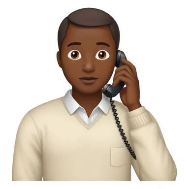 A nigerian man on a phone call talking to someone sticker