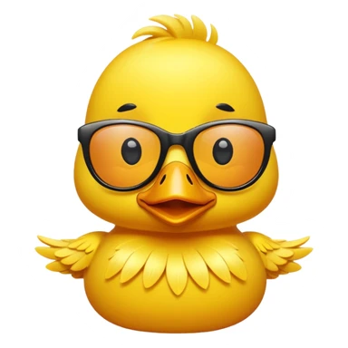 dame un pato amarillo con lentes oscuros sticker