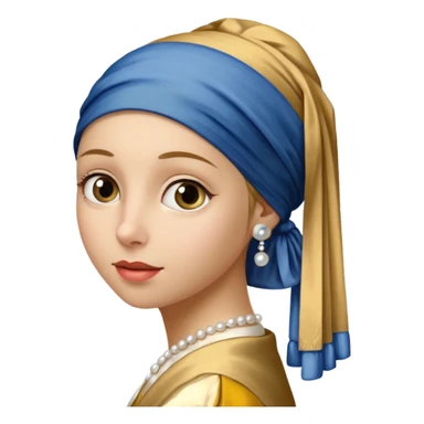 Girl with a Pearl Earring painting sticker