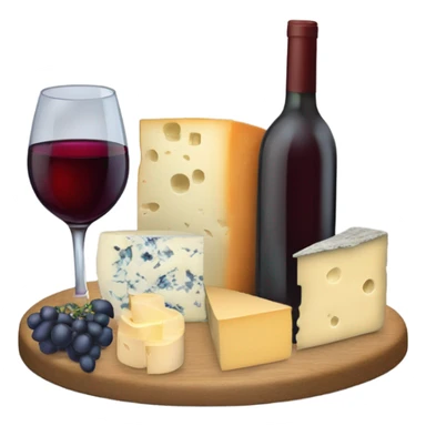 Cup of wine and cheese sticker