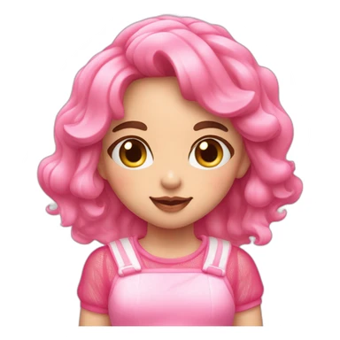 candy girl,pink mesh,asanosan sticker