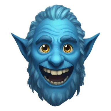 surprised stunned, firbolg spectral giant blue sticker
