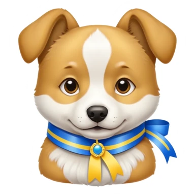 A dog wearing Ukrainian clothes sticker