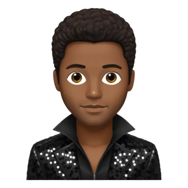Eric Benét with dark brown hair, black sequin outfit sticker