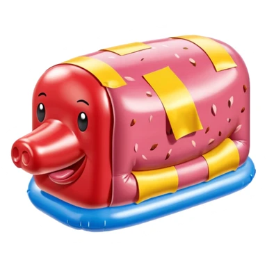  paris SPAM meat jeff koons style inflatable sculpture art painting  sticker