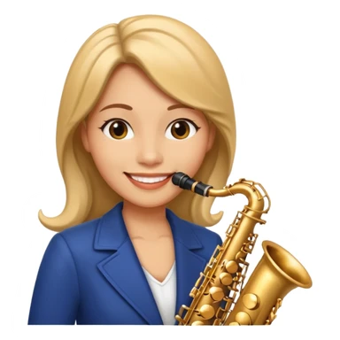 woman Swing jazz musician playing saxophone sticker