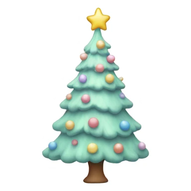 Pastel Christmas tree sticker
