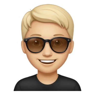 Naughty looking smile with sunglass  I mean  this kind of smile "😊" sticker