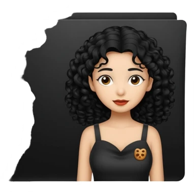 black transparent pocket black folder - with a canela skin girl with curly black hair logo  sticker