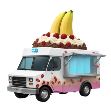 Side view mandalorian 20 foot long banana split Ice Cream step van  sticker