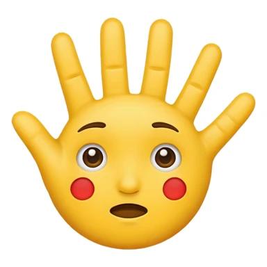 Face emoji with hand stop sticker