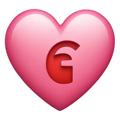 heart with letter g inside sticker