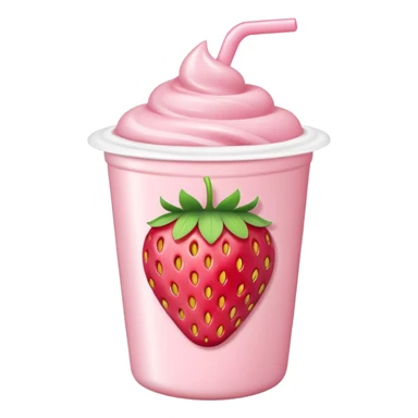  Strawberry Yogurt cup sticker