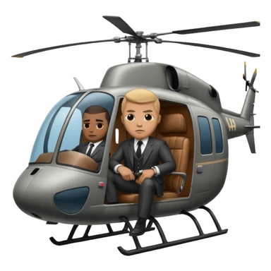 gangster helicopter sticker