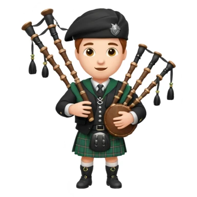 piper playing the bagpipes emoji size sticker