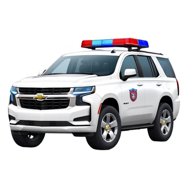 Emergency Response SUV - Chevrolet Tahoe (Model Year: 2021) (Iconic colour: White with red/blue sirens) sticker