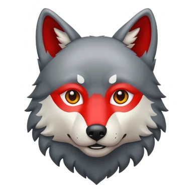 Wolf red sticker