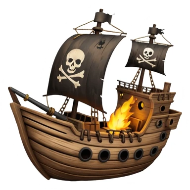 pirate ship bomb sticker
