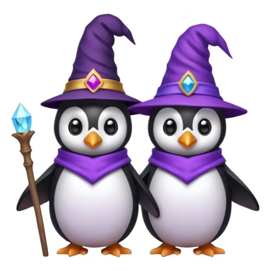 Creo uno de un pingüino mago con 2 cabezas sticker