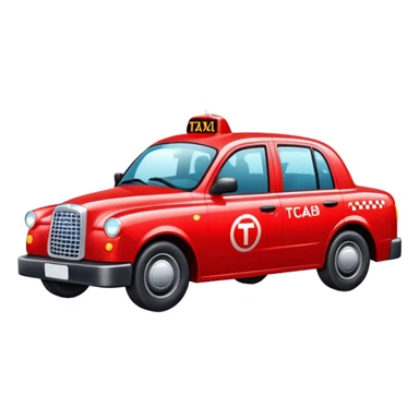 A red taxi cab with soda bubbles around it sticker